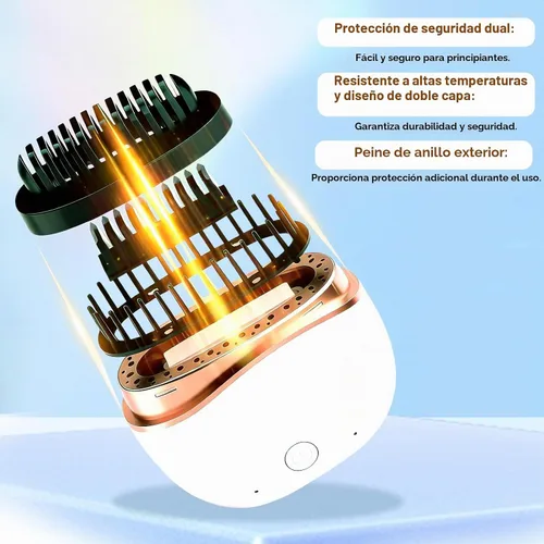 Vista 5 de Mini alisadora de pelo, alisadora de pelo de viaje, mini alisadora inalámbrica recargable con dos ajustes de temperatura, calentamiento rápido