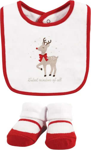 Vista 46 de Hudson Baby Conjunto de babero y calcetines unisex de algodón para bebé