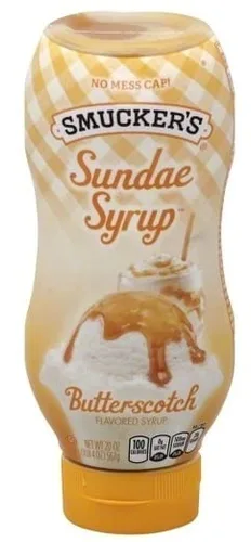 Vista 2 de Sundae Jarabe, caramelo de mantequilla, chocolate y caramelo, 20 onzas (paquete de 3) – con esparcidor Make Your Day