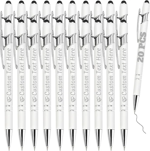Vista 105 de Bolígrafos personalizados a granel 10 con nombre, grabados con punta de lápiz, bolígrafos de bola personalizados de escritura suave, regalos