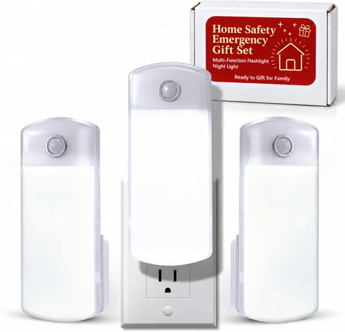Vista 10 de Luz LED 4 en 1 para corte de energía en el hogar, luz blanca, paquete de 6 Blanco