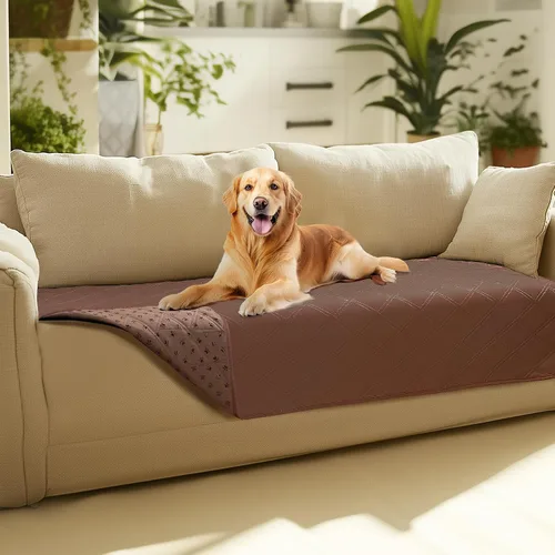 Vista 15 de Luciphia Funda de sofá 100% impermeable para perros, antideslizante, protector de sofá para mascotas, tapete para sofá, cachorro y gatos, con parte