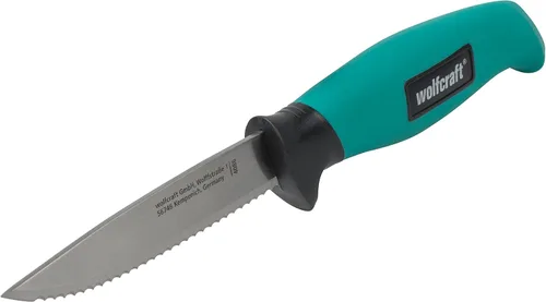 Vista 3 de Wolfcraft 4086000 cuchillo Exterior con cuchilla dentada fija y estuche de protección Pack 1