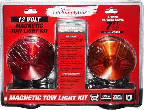 Vista 9 de LifeSupplyUSA Kit de luces magnéticas de remolque de 12 V para barco, remolque, RV, camión