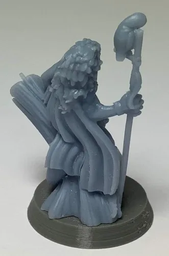 Vista 4 de Lizardfolk, Masculino - RPG - Calabozos y Dragones - DND - Pathfinder - Señor del Anillo - Figura miniatura (gris/sin pintar)