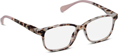 Vista 2 de Peepers by PeeperSpecs Women's Nature Walk Soft Square Reading Glasses Tortuga gris/rosa