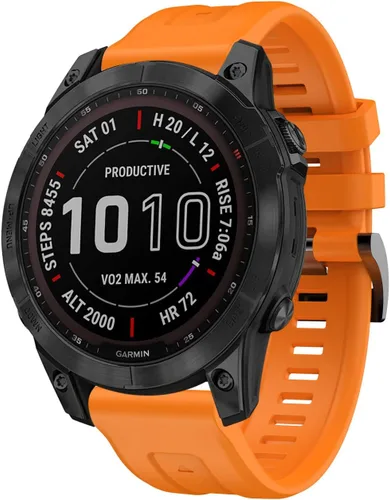 Vista 7 de REYDA Correa de silicona compatible con Garmin Fenix 7/7 Pro/6/6 Pro/5/5 Plus, 0.866 pulgadas de ajuste rápido, correa de silicona deportiva
