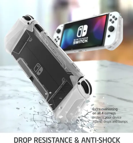 Vista 3 de Mumba Funda acoplable para Nintendo Switch OLED 2021 serie Blade - Funda protectora de TPU con agarre compatible con Nintendo Switch OLED y Joy-Con