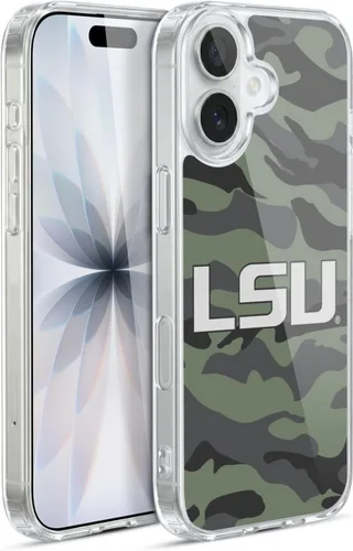 Vista 285 de Head Case Designs Funda de gel suave con licencia oficial de la Universidad Estatal de Louisiana LSU Camou compatible con Apple iPhone 7 Plus/iPhone