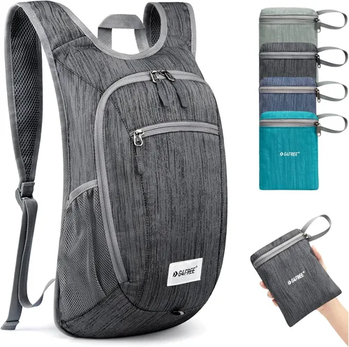 Vista 25 de G4Free 10L/15L Mochila para Senderismo Plegable Ligera, Mochila de Día para Caminatas, Pequeña, Viaje al Aire Libre, Bolsa de Hombro Plegable