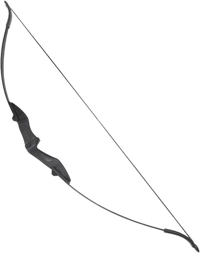 Vista 2 de Juego de arco y flechas recurvas de 30 libras, 35 libras, 40 libras, arco recto con flechas de fibra de vidrio, arco largo de caza para diestros e