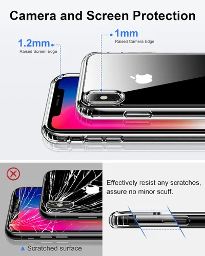 Vista 129 de HOOMIL Funda para iPhone 7 Plus/iPhone 8 Plus de 5.5 Pulgadas, sin amarillamiento, protección contra caídas, cubierta trasera dura transparente