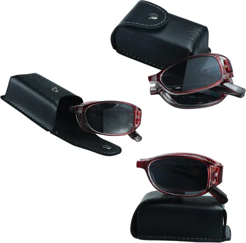 Vista 8 de VisionGlobal 3 pares de lentes de lectura/gafas de sol plegables con lente de bloqueo de luz azul, gafas plegables compactas para mujer, Chilling 2