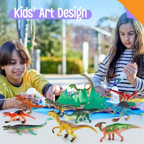 Vista 6 de 12 juguetes de dinosaurio para niños, figuras de animales de plástico, figuras de dinosaurios portátiles, juego Montessori, juego educativo