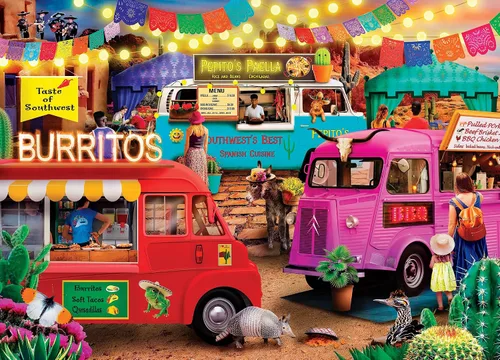 Vista 2 de Masterpieces Rompecabezas de 300 piezas para adultos y familias – Taste of the Southwest – 19.25 x 26.63 pulgadas