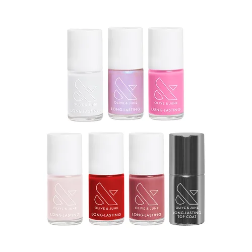 Vista 30 de Olive & June - Esmalte de uñas de larga duración, acabado voluminoso similar al gel, no necesita lámpara, dura hasta 10 días, sin 15 ingredientes Aw.