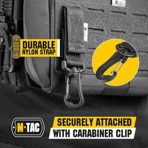 Vista 4 de M-Tac Key Holder for Belt with Key Clip - Tactical Key Chains for Mens - Molle Military Key Keeper Negro