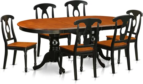 Vista 14 de East West Furniture PLKE5-BCH-LC - Juego de muebles de comedor de 5 piezas, incluye una mesa de cocina ovalada con hoja de mariposa y 4 sillas
