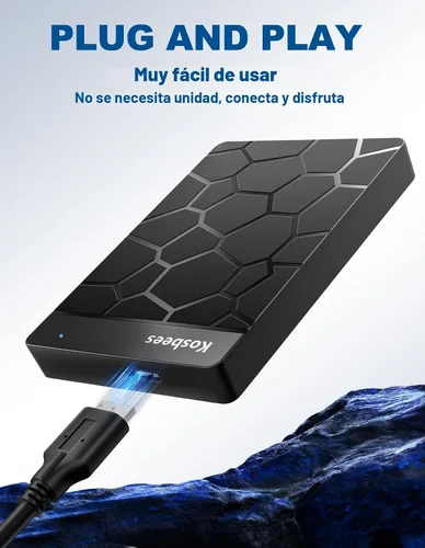 Vista 2 de Discos duros externos de 500 GB, disco duro portátil para Windows, disco duro externo ultradelgado, compatible con PC, MAC, laptop, PS4, Xbox one