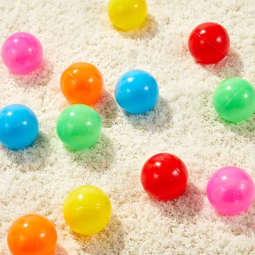 Vista 3 de Amazon Basics - Bolas de plástico para piscinas sin BPA con bolsa de almacenamiento, 1000 bolas (2.3 pulgadas de diámetro), colores brillantes