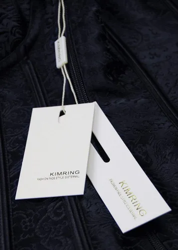 Vista 6 de Kimring Corsé gótico de jacquard con tirantes para el hombro para mujer