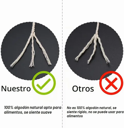 Vista 2 de Vivifying Hilo de Carnicero, 100 Metros Hilo de Cocina de Algodón de 3 Hilos, Hilo de Cocina Seguro para Alimentos para Atar Carne, Hacer