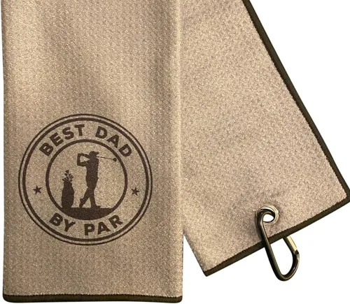 Vista 2 de Toallas de golf de microfibra - Toalla de golf de regalo con clip para bolsa