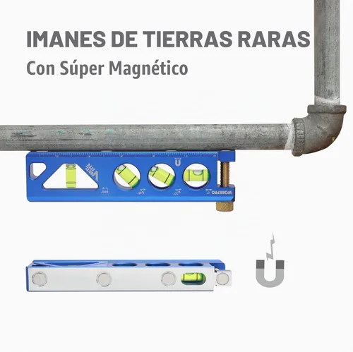 Vista 3 de WORKPRO Nivel de torpedo magnético de 6-1/2 pulgadas