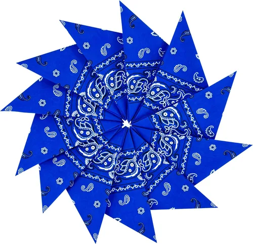 Vista 17 de Junvena Bandanas de algodón, 12 paquetes de 22 x 22 pulgadas, pañuelo unisex impreso de doble cara