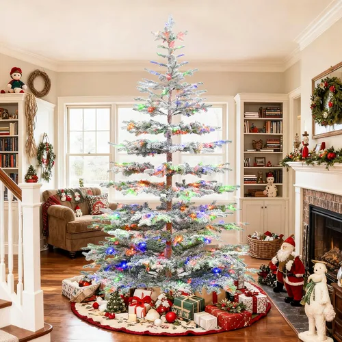 Vista 17 de Hykolity Árbol de Navidad escaso de 6 pies con 250 LED multicolor Multicolor disperso