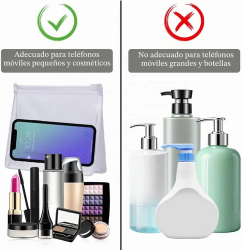 Vista 7 de Arroyner Mini bolsa de maquillaje transparente, 15 piezas, pequeñas bolsas de cosméticos de plástico transparente con cremallera, bolsa