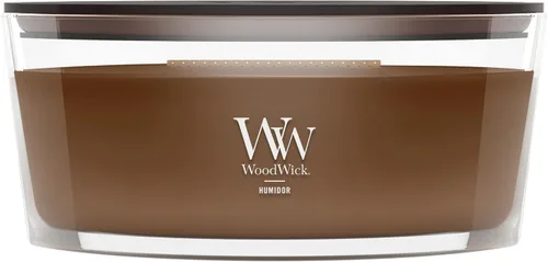 Vista 23 de WoodWick Santal Myrrh - Vela grande en frasco con forma de reloj de arena, cera de mezcla de soya prémium, mecha de madera Pluswick Innovation