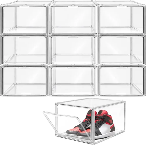 Vista 10 de Cajas de acrílico transparente para zapatillas de deporte para zapatos