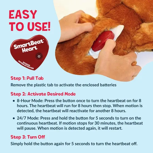 Vista 4 de Snuggle Puppy Junior - Juguete de latido del corazón, comodidad relajante, razas pequeñas, galleta
