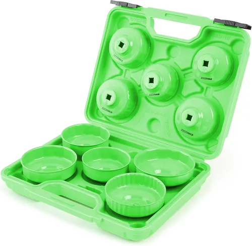 Vista 2 de OEMTOOLS 87151 Juego de llaves para filtro de aceite de 10 piezas, juego de extracción de filtro de aceite para trinquete de 3/8 pulgadas para una