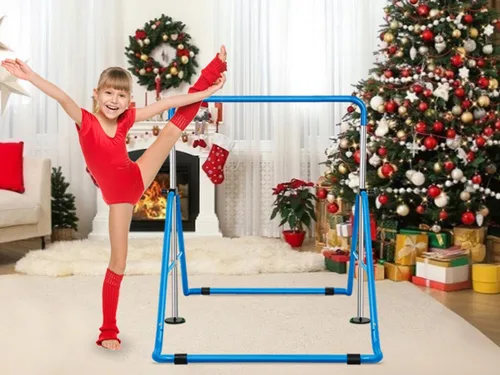 Vista 7 de Gymnastics Bar for Kids, Folding Gymnastic Horizontal Bars with Adjustable Height, Expandable Junior Training Bar for Home