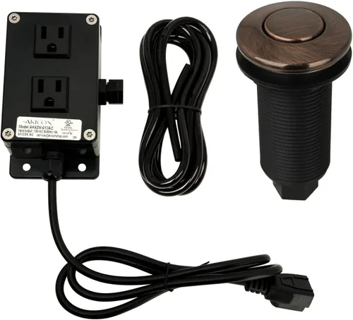 Vista 5 de Akicon Kit de interruptor de aire de cocina para triturador de basura, kit de interruptor de encendido/apagado de eliminación de desechos de doble
