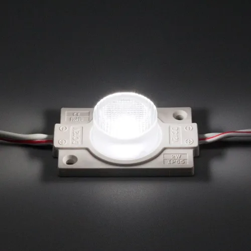 Vista 5 de Módulo LED 2V con lente 6500K 2.0W para caja de luz con cinta adhesiva trasera (paquete de 20 unidades)