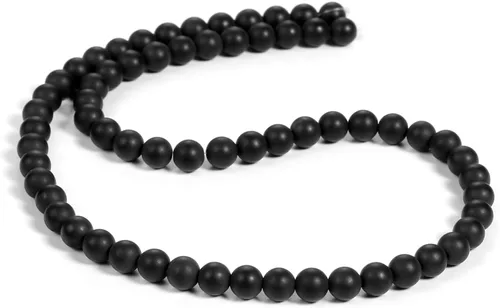 Vista 19 de Cuentas Beadnova redondas de ónix negro de 4 mm, sueltas, para hacer joyas (90-92 piezas)