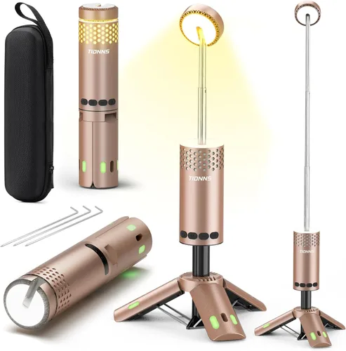 Vista 9 de Luces de Camping Recargables, Linterna de Camping Desmontable con Soporte, Lámpara de Campamento Telescópica Impermeable, Luz de Trabajo Magnética