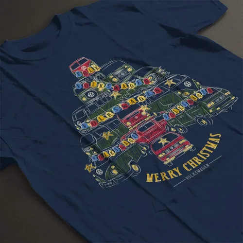 Vista 4 de Volkswagen Camiseta Camper Christmas Tree para hombre