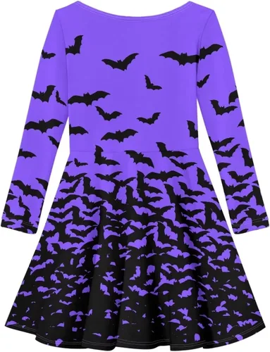 Vista 2 de Showudesigns Vestido de manga larga casual para niñas de 3 a 16 años