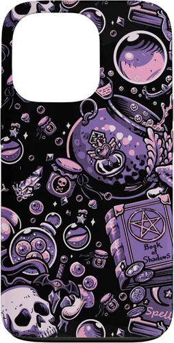 Vista 10 de Funda linda para iPhone 16 Witch's Essentials Pattern Witchy Design Halloween