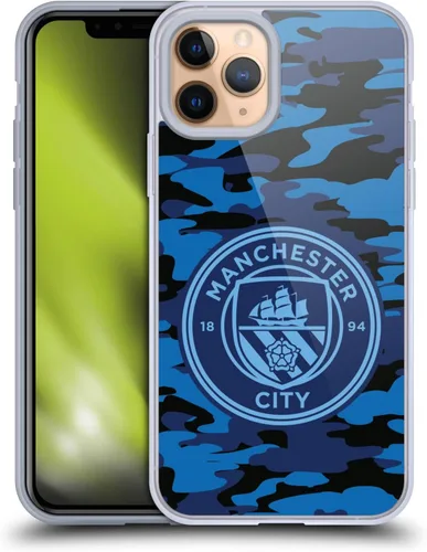 Vista 94 de Head Case Designs Funda de gel con licencia oficial del Manchester City Man City FC Blue Moon Badge Camou [protección de grado militar] compatible