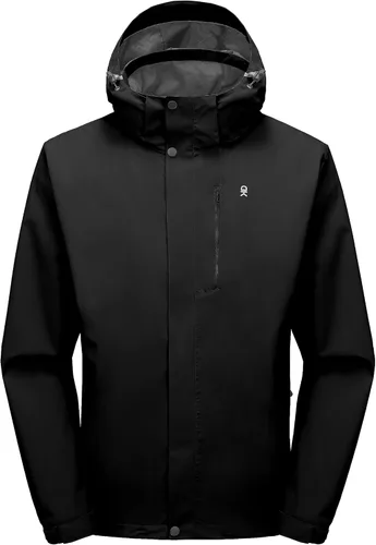 Vista 2 de Little Donkey Andy Chaqueta impermeable para hombre, ligera, con capucha, para viajes, senderismo, golf