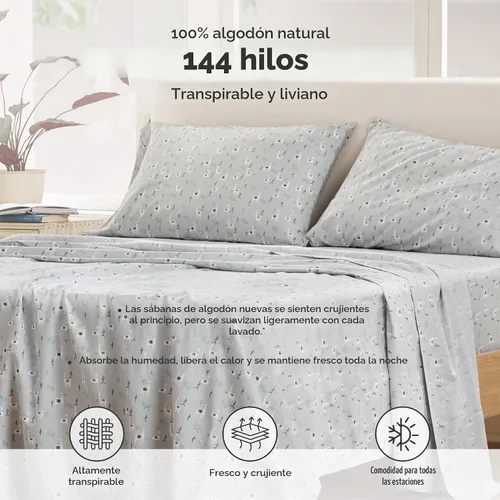 Vista 2 de Comfort Spaces - Sábanas con fundas de almohada Lama Multi