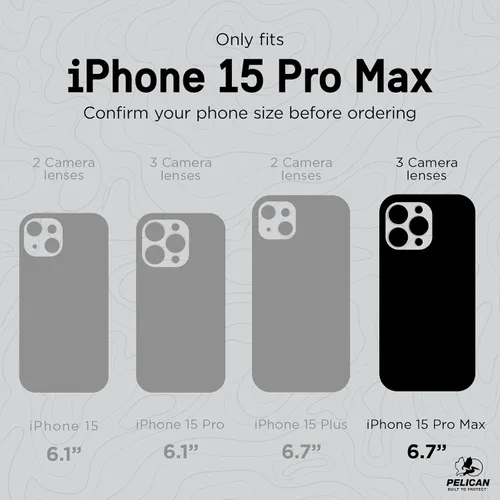 Vista 2 de Pelican Protector iPhone 15 Pro Max - Funda resistente MagSafe para teléfono, transparente