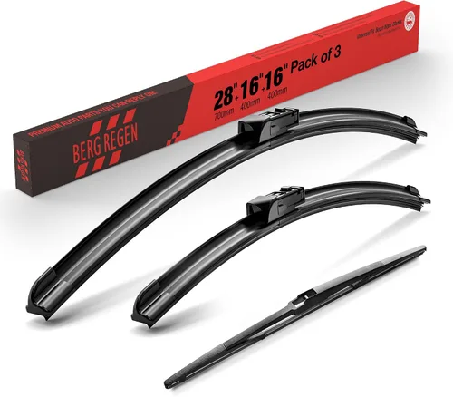 Vista 98 de BERG REGEN Escobillas limpiaparabrisas de 15"+15" con escobilla trasera de 13" - Juego de repuesto automotriz para Jeep Wrangler JK 2008 2009 2010