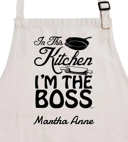 Vista 3 de In This Kitchen I'm The Boss - Delantal ajustable con dos bolsillos