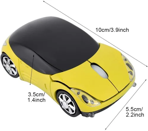 Vista 8 de ASHATA Ratón inalámbrico de 2.4 G para automóvil con receptor USB, linda computadora óptica de 1600 DPI para PC, portátil, tableta, compatible